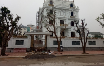 Công trình biệt thự nhà anh Thuấn – Đường Trịnh Tú – nằm sau khách sạn Hoàng Sơn